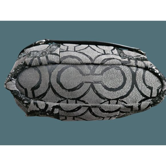 Coach Y2K Glam/Street Glam Dressy Flashy Sequins Madison Op Art Sophia Satchel - Picture 5 of 13